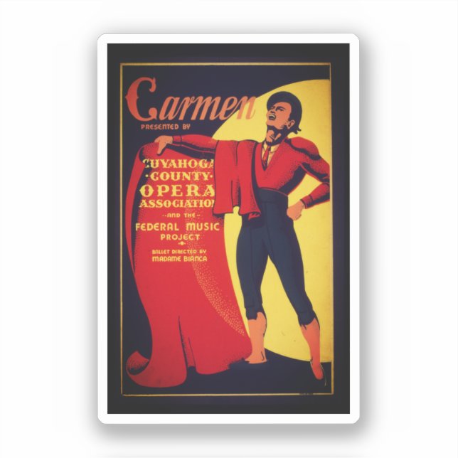 Adesivo Poster de ópera carmen (Frente)