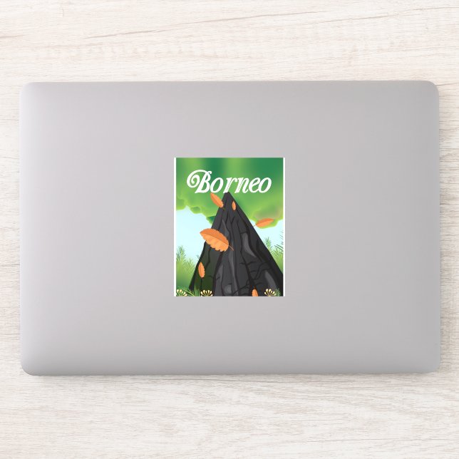 Adesivo Poster de viagens Borneo RainForest (Computador)