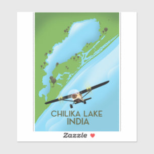 Adesivo Poster de viagens Chilika Lake India