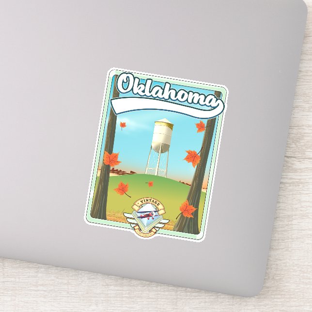 Adesivo Poster de viagens de Oklahoma (Detalhe)