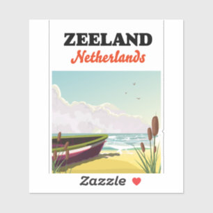 Adesivo Poster de viagens de praia na Holanda