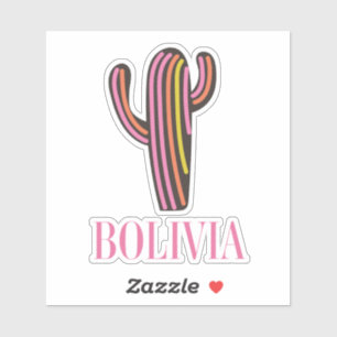Adesivo Poster de viagens do cacto da Bolívia