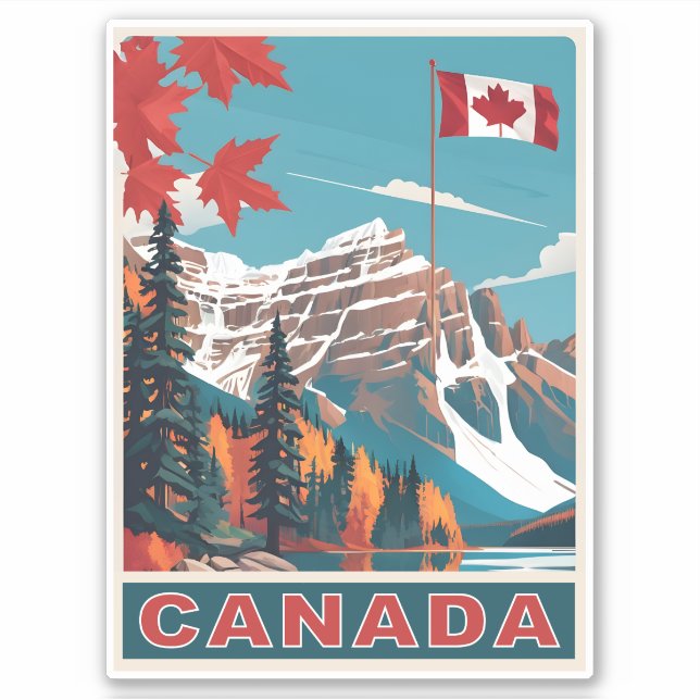 Adesivo Poster de viagens do Canadá (Frente)