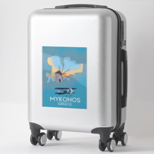 Adesivo Poster de viagens do mapa da piscina de Mykonos