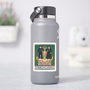 Adesivo Poster De viagens vintage Para Lancaster County, P