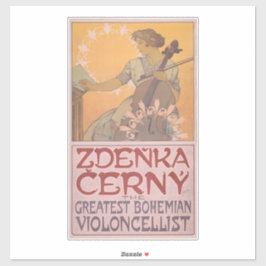 Adesivo Poster de Zdenka Cerny por Alphonse Mucha