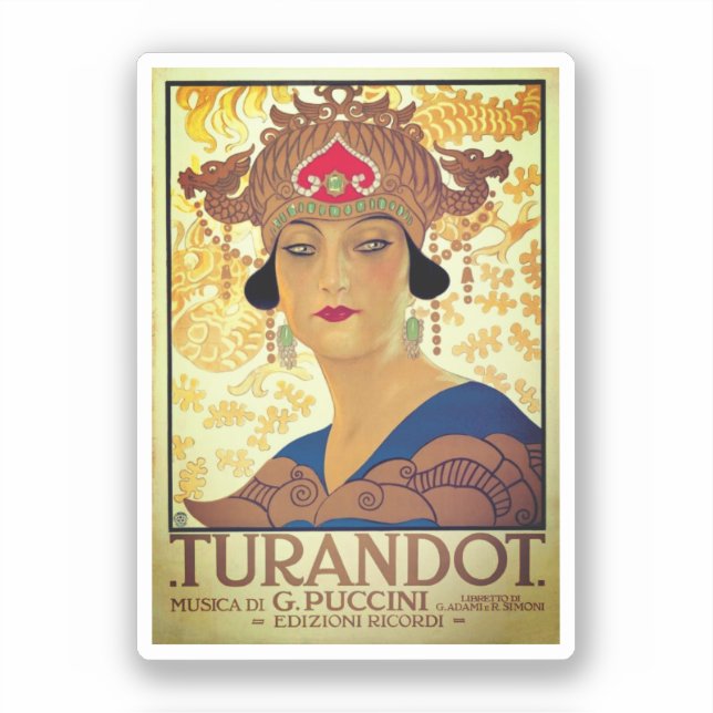 Adesivo Poster para Turandot - Giacomo Puccini (Frente)