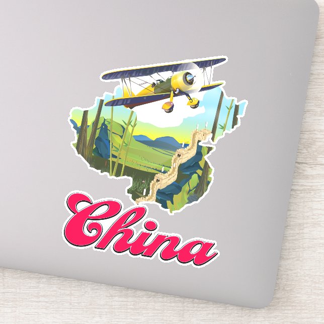 Adesivo Poster viagem da China (Detalhe)