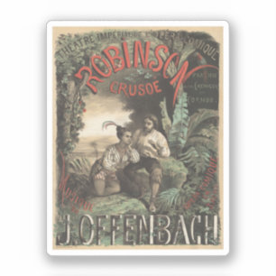Adesivo Poster vintage de ópera Robinson Crusoé