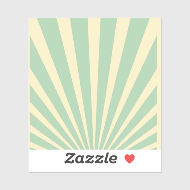 Adesivo Posters de explosão solar azul de vindima (Folha)