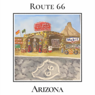 Adesivo Posto de Gasolina Cool Springs, Rota 66, Arizona
