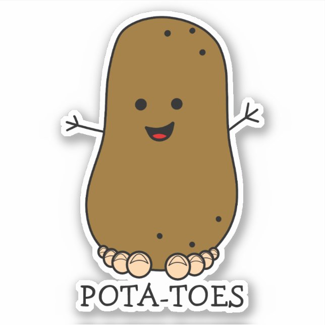 Adesivo Pota-Toes Engraçado Batata (Frente)
