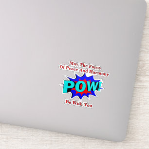 Adesivo POW! Vinheta De Vinil Com Corte Personalizado De P
