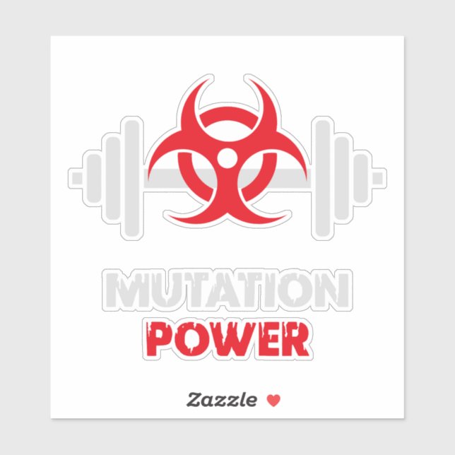 Adesivo Powerlifting Mutation Strength (Folha)