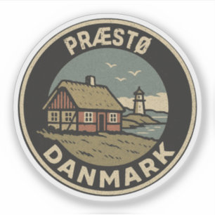 Adesivo Præstø, Dinamarca Danmark 