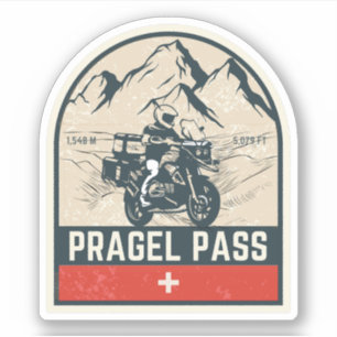 Adesivo Pragel Pass passeio de moto pelos alpes suíços