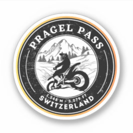 Adesivo Pragel Pass passeio de moto pelos alpes suíços