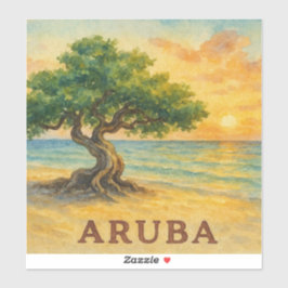Adesivo Praia da Águia Divi Tree Aruba Hora Dourada