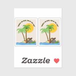 Adesivo praia da ilha pirata