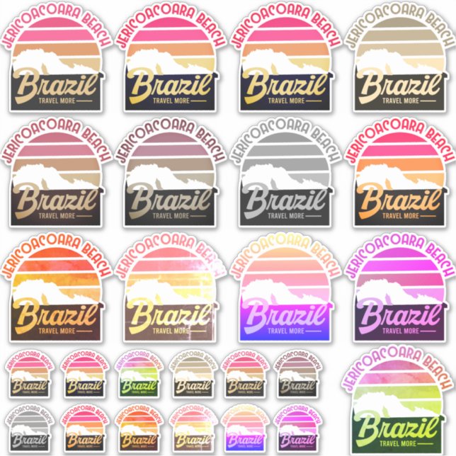 Adesivo Praia de Jericoacoara Brasil (Frente)