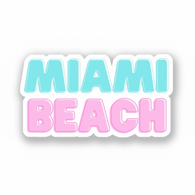 Adesivo Praia de Miami (Frente)