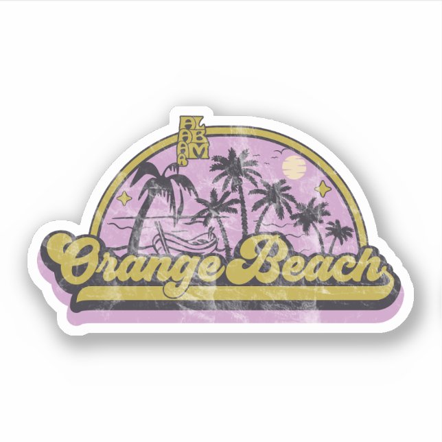 Adesivo Praia Laranja, Alabama (Frente)