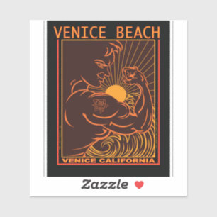 ADESIVO PRAIA SURFANDO CALIFÓRNIA DE VENEZA