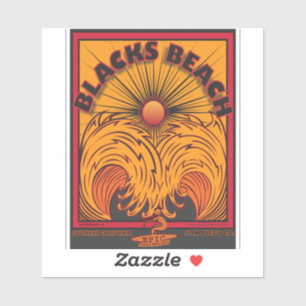 ADESIVO PRAIA SURFANDO SAN DIEGO CALIFÓRNIA DOS PRETOS