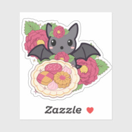 Adesivo Prato de Biscoitos Kawaii Morcego e Camélia