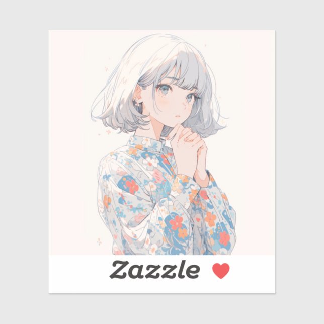 Adesivo Pray | 東京娘 GenerartiveAI シール (Folha)