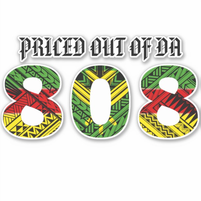 Adesivo PREÇADO DE DA 808 Kakau Kanaka Maoli (Frente)