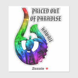 Adesivo PREÇADO FORA DO PARADISE HI Honu Tribal Hook