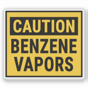 Adesivo Precaução Benzeno Vapores