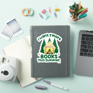 Adesivo Preciso de Mais Livros Verão Divertido Slogan de L