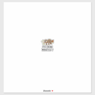 Adesivo Preguiça Engraçada Mais Cinco Minutos Sono Cama Pi