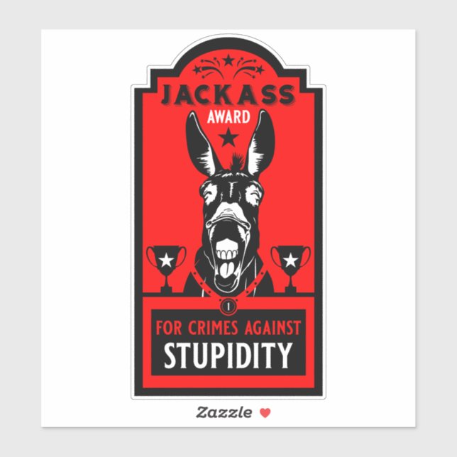 Adesivo Prêmio de Jackass (Folha)