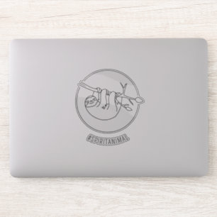 Adesivo Prendendo A Espírito De Lama Animal Engraçado Vini