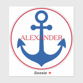 Adesivo Preppy Nautical Anchor Personalized