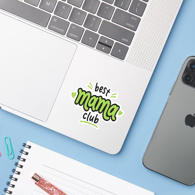 Adesivo Presente Bonito para o Dia das Mães (Notebook com iPhone)