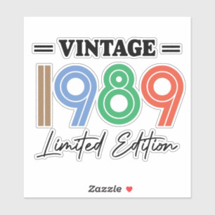 Adesivo Presente de aniversário de Vintage Personalizado