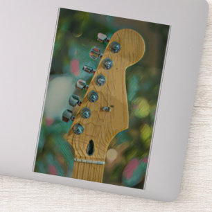 Adesivo presente de aniversário guitarrista
