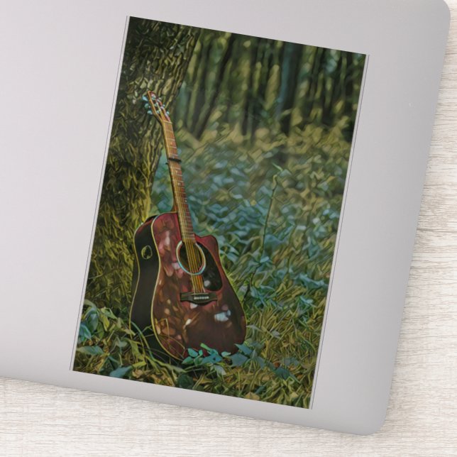 Adesivo Presente de aniversário guitarrista (Detalhe)