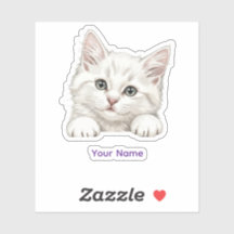 Presente de Arte de Gatinho Personalizado com Nome
