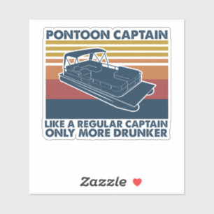 Adesivo Presente de barco Funny Vintage Pontoon Boat Gif
