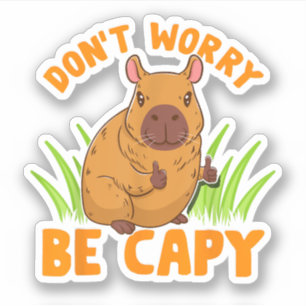 Adesivo Presente de Capivara Fofa Engraçado Dono Amante de