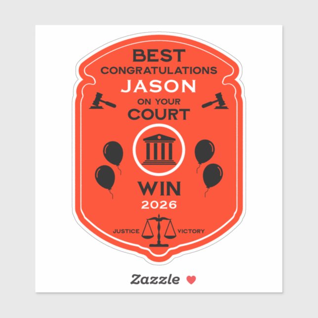 Adesivo Presente de Celebração da Vitória da Lei (Folha)