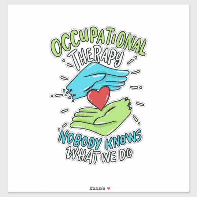 Adesivo Presente de Enfermeira Terapêutica Ocupacional (Folha)