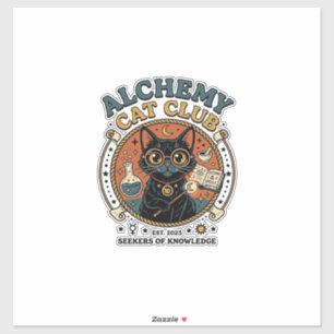 Adesivo Presente de Gato de Alquimia Amante de Gatos - Clu