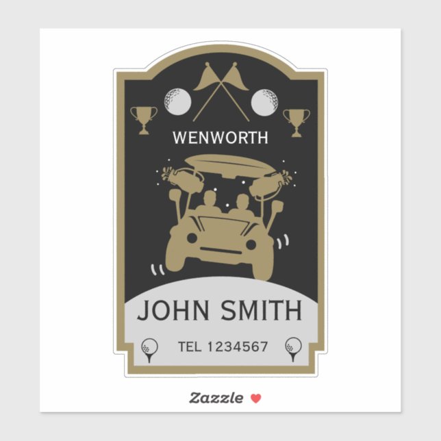 Adesivo Presente De Golfe Engraçado Para Iniciantes (Folha)