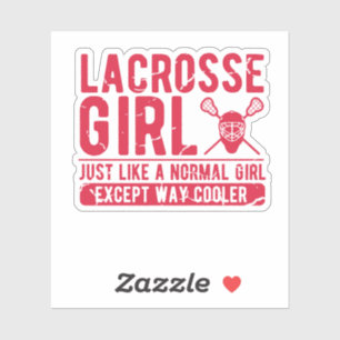 Adesivo Presente de Lacrosse Garota - LAX feminino - Lacro